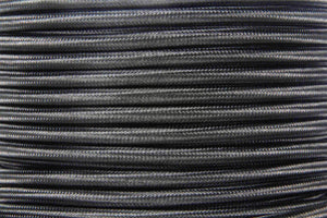 Black Braided Fabric Cable 1 metre – 3 Core 0.75mm