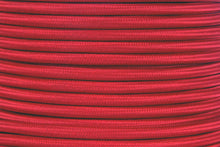 Ruby Red Braided Fabric Cable 1 metre – 3 Core 0.75mm