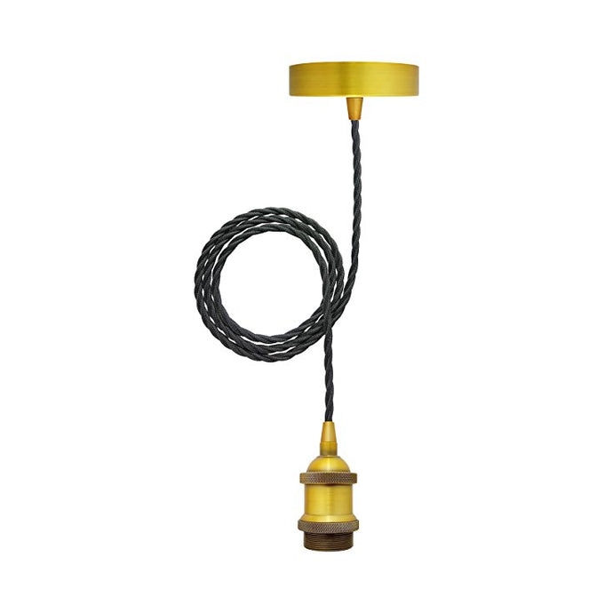 Opus Antique Gold Ceiling Pendant Light ES E27 Lampholder