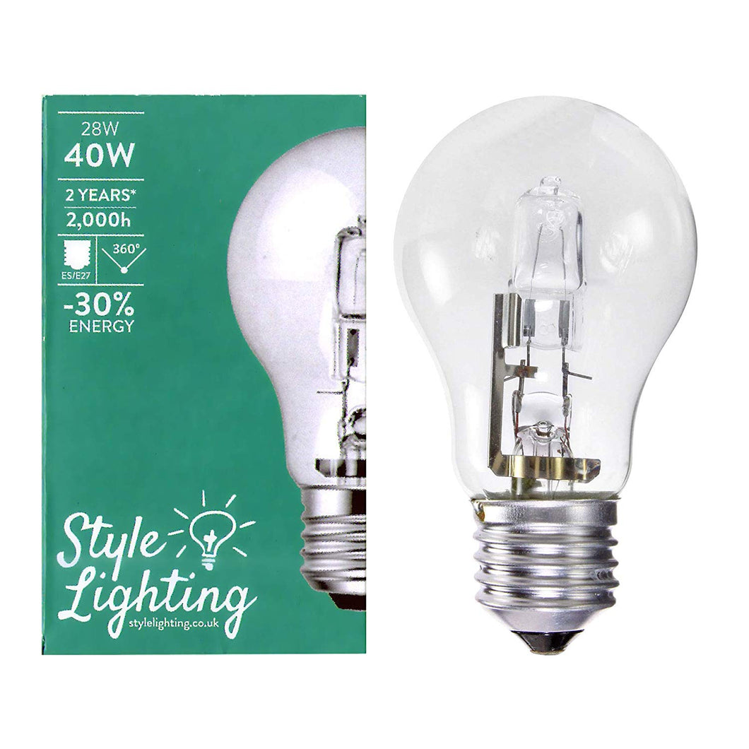 Traditional 28w (=40w) Energy Saving Halogen E27 - 10 pack