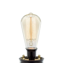 Gold Pear Carbon Filament Bulb 60 watt B22 Bayonet Dimmable
