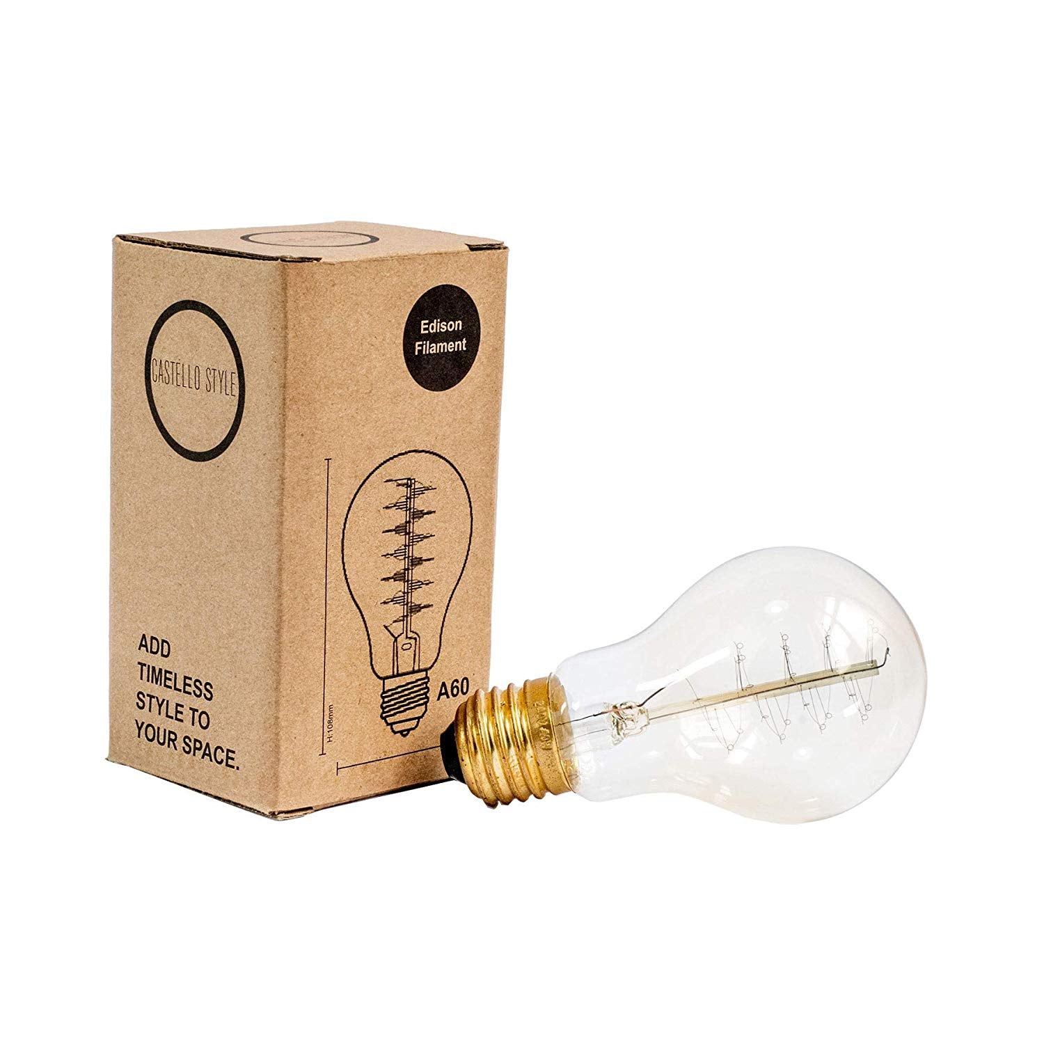 60w vintage on sale light bulb