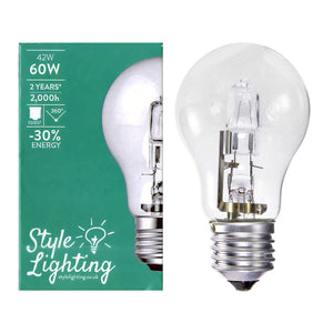 Traditional 42w (=60w) Energy Saving Halogen E27 - 10 pack