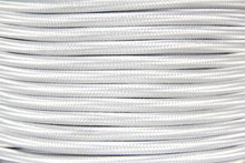 White Braided Fabric Cable 1 metre – 3 Core 0.75mm