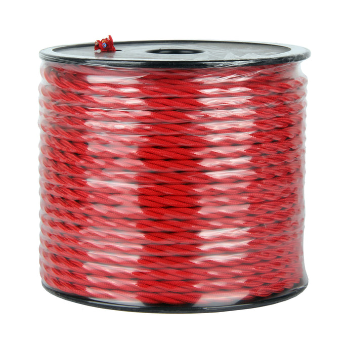 Ruby Red Twisted Fabric Cable 1 metre – 3 Core 0.75mm