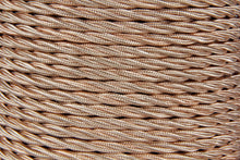 Rose Gold Twisted Fabric Cable 1 metre – 3 Core 0.75mm
