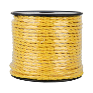 Yellow Twisted Fabric Cable 1 metre – 3 Core 0.75mm