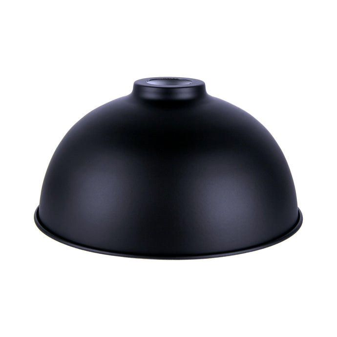 Large Dome Shaped Vintage Metal Lampshade – Black