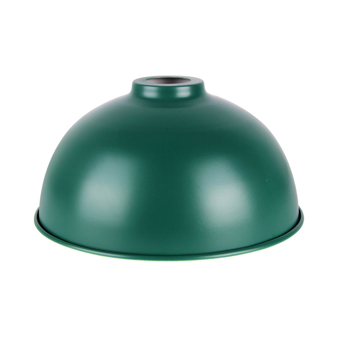 Large Dome Shaped Vintage Metal Lampshade – Dark Green