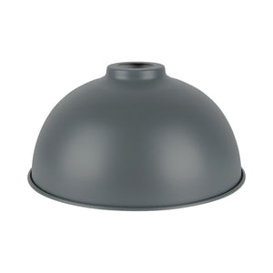 Large Dome Shaped Vintage Metal Lampshade – Grey