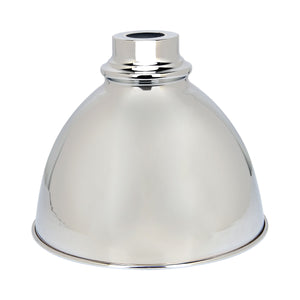Bell Shaped Vintage Metal Lampshade - Chrome