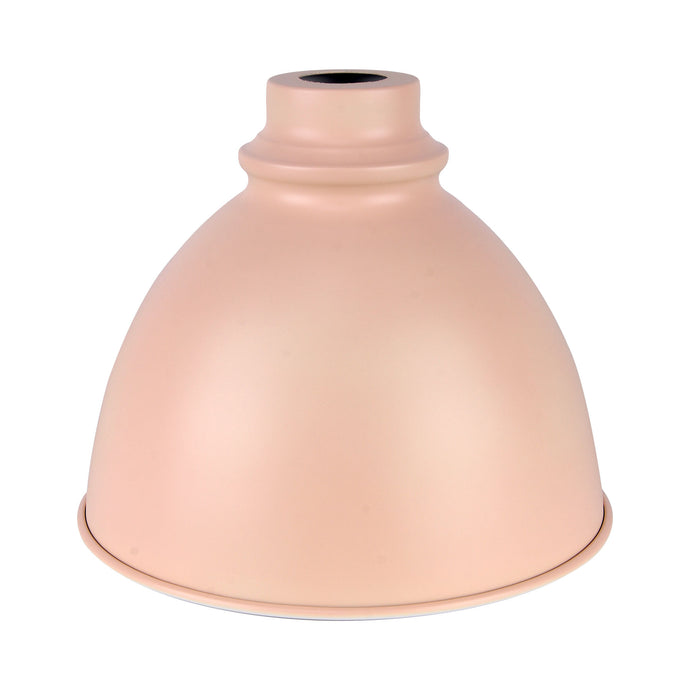 Bell Shaped Vintage Metal Lampshade - Pastel Pink
