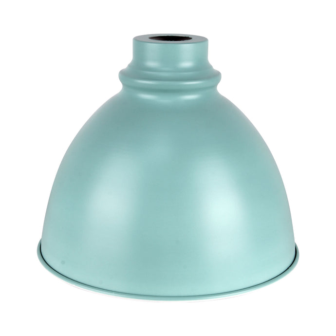 Bell Shaped Vintage Metal Lampshade - Pastel Blue