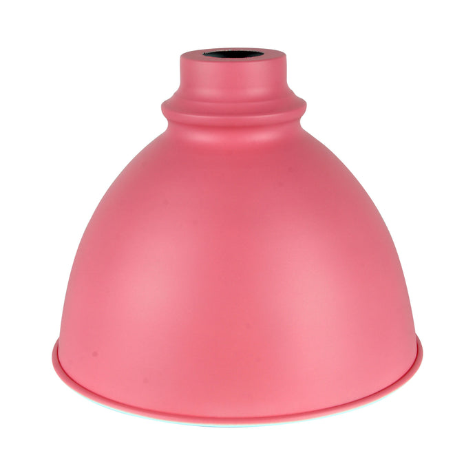 Bell Shaped Vintage Metal Lampshade - Pink