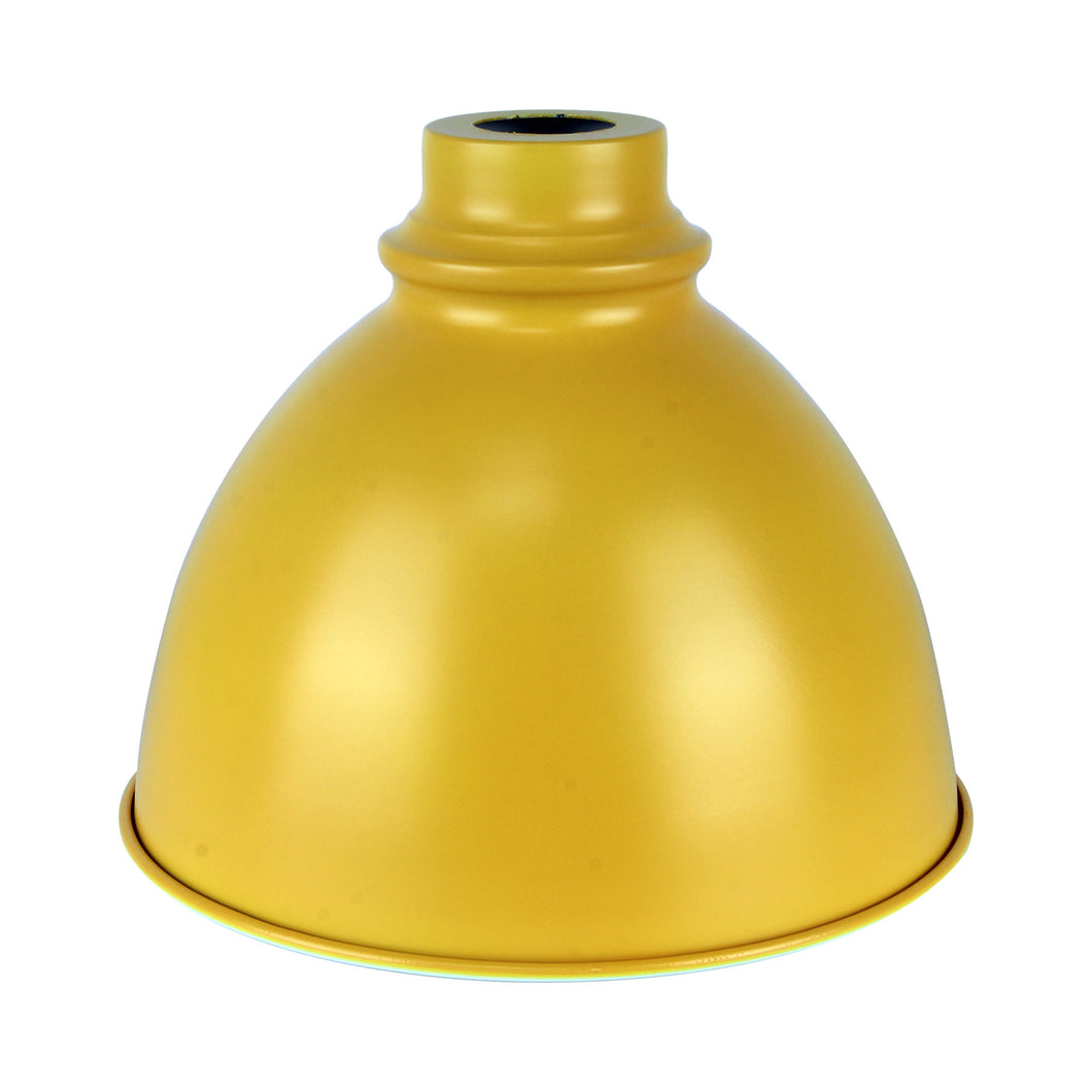 Opus Bell Shaped Vintage Metal Lampshade - Sunny Yellow