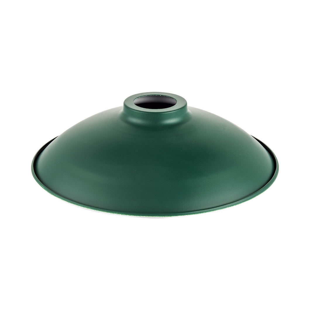 Opus Flat Dome Vintage Metal Lampshade – Dark Green