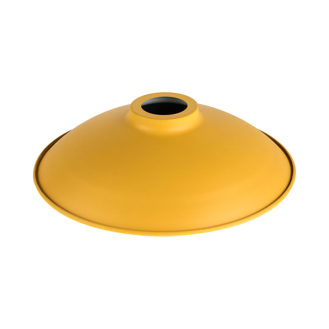 Opus Flat Dome Vintage Metal Lampshade – Sunny Yellow