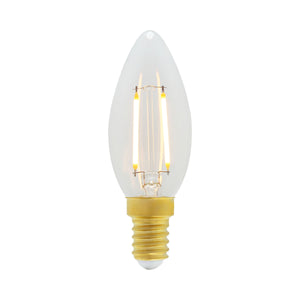 LED 1.5W Clear Candle SES E14 Small Screw Very Warm Dimmable