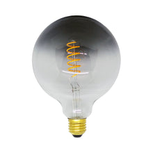 Gradually Smoky Glass Large Globe Spiral Filament LED Bulb - Warm Glow
