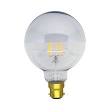 Crown Silver Filament Globe 95mm 5W LED B22 Bayonet Dimmable